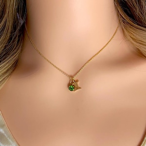 18k gold plated Zodiac birthstone necklace, gemstone necklace, silver necklace, constellation necklace, gift for her, Christmas gift