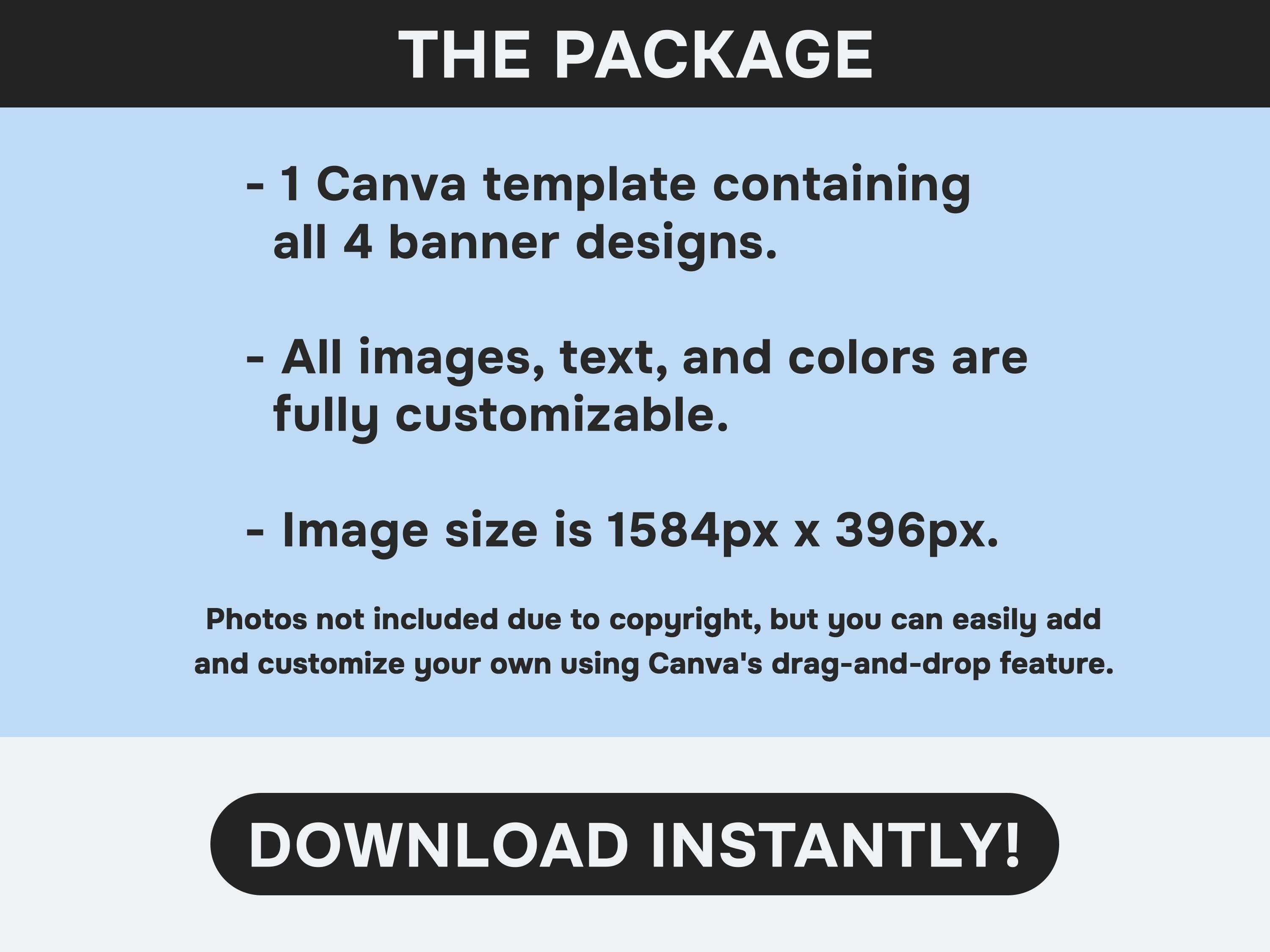 Editable Linkedin Banner Template – 4 Custom Photoshop Designs for ...