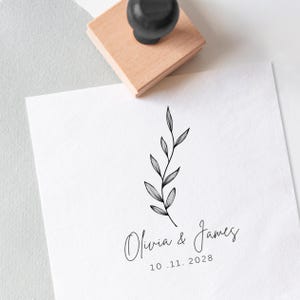 Carimbo de logotipo de casamento. Carimbo de nome de casamento, Carimbo de presente de casamento personalizado, Carimbo de casamento de iniciais. Ideias para presentes de chá de panela, Carimbo de envelope