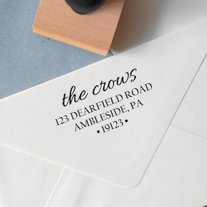 Elegant custom Address Stamp, Minimalist Personalized Return Address for Stylish Mail