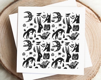 Skandinavische Stempel, Waldtiere, Handgefertigter Stempel