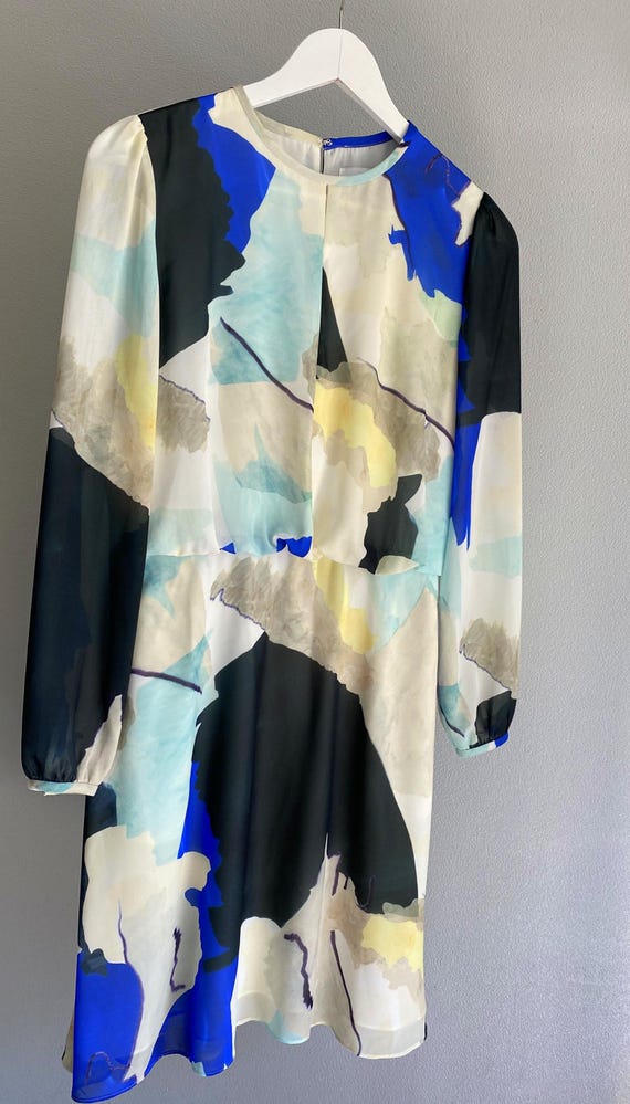 Reiss, Reiss Neave Watercolour Abstract Dress Size 6