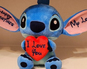 Personalised Stitch, plushie Stitch, lilo and stitch, Ohana, Christmas, stitch, Angel, Easter, Valentines,  Birthday, Easter chick, Stitch