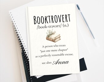 Booktrovert Journal - Literarisches Geschenk, personalisiertes Tagebuch