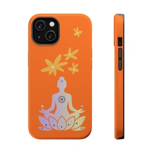 Meditation Yoga Tough Phone Case, Mindful Meditation Phone Cover, Yoga Enthusiast Gift, Yoga Lover Gift, Relaxation Case, Sukhasana Pose