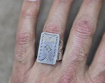 Berber Ring mit Gravur,Unisex ring,Tribalschmuck