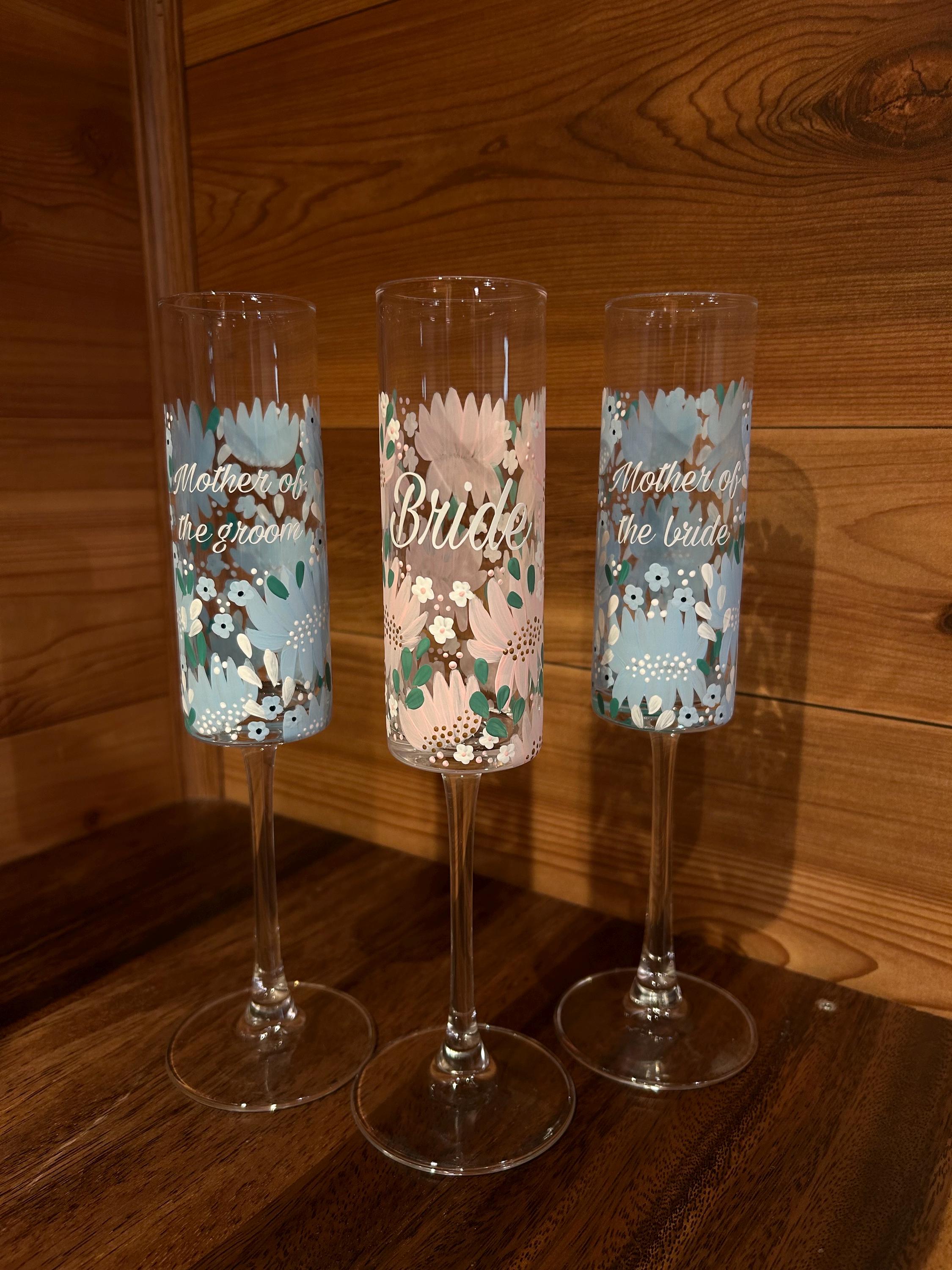 Glass Hand-Painted Custom Champagne Flute