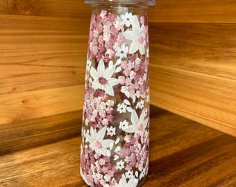 Hand-painted Shades of Mauve Vase