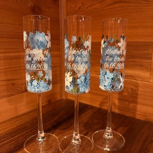 Glass Custom Hand-Painted Champagne Glass Flutes immagine 4