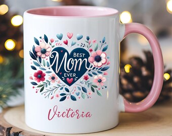 Personalized Mom Mug Custom Coffee Cup Ceramic Tea Mug with Name Mothers Day Gift Birthday Present Christmas Gift for Mom