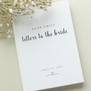 Bridal Journal, Bride Gift Book, Wedding Keepsake, Personalized Wedding Planner, Wedding Guest Book, Bridal Shower Memory Book, Letters to