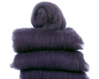 Shetland Brown Violet Spinning Batts, Se2Se - 4 ounces