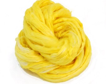 Mulberry/Bombyx Silk Sliver Yellow - 1 ounce