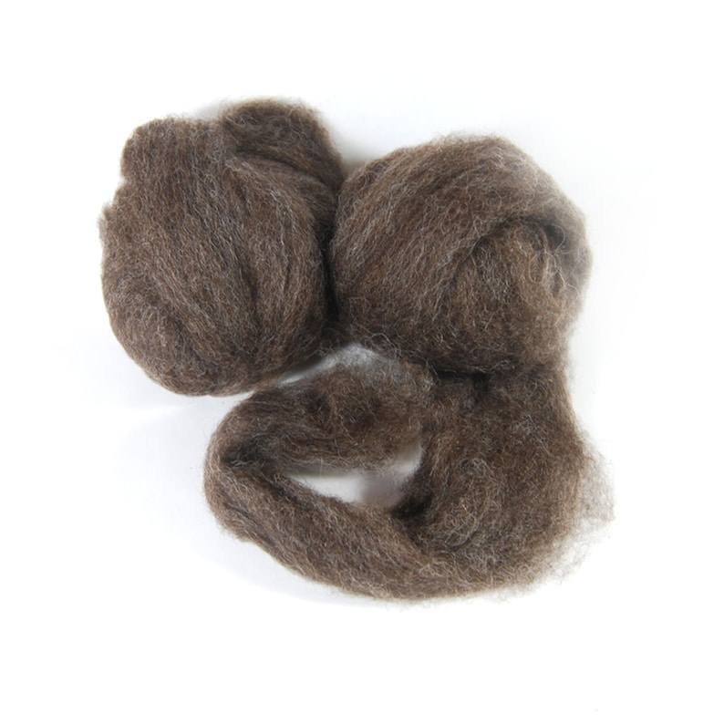 Cotswold curls Furnace Red Rooster Feathers 5 ounces Black Shetland Roving and Silver Beads