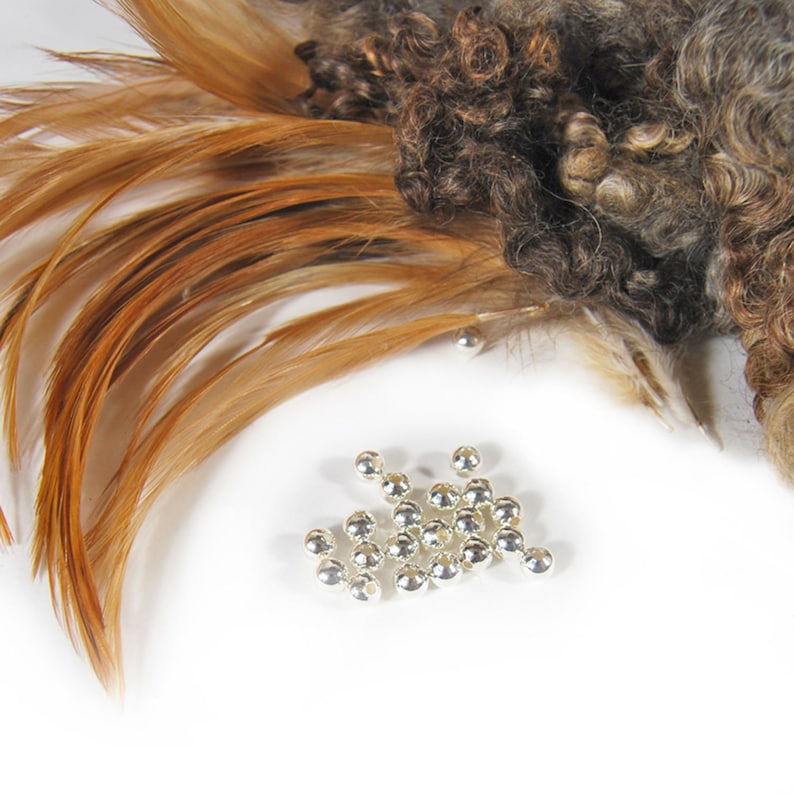Cotswold curls Furnace Red Rooster Feathers 5 ounces Black Shetland Roving and Silver Beads