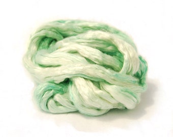 Mulberry/Bombyx Silk Sliver Jade Green Light - 1 ounce