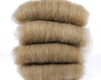 Shetland Alpaca Brown Spinning Batts - 4 ounces