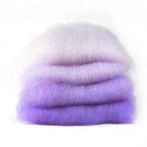 Border Leicester Violet Ombre 4 ounces image 1