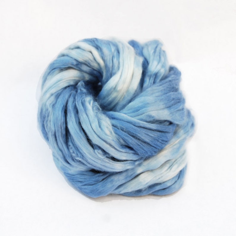 Mulberry/Bombyx Silk Sliver Royal Blue Medium 1 ounce image 1