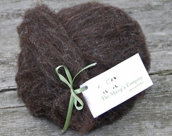 Billy's Black Shetland Roving, Se2Se - 4 ounces