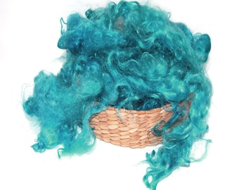 Mohair Curls Turquoise Dark - 1 ounce