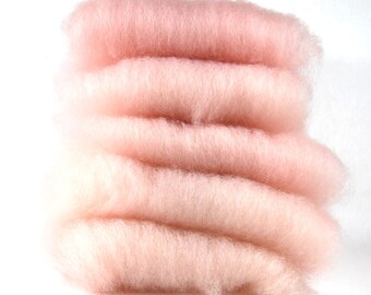 Border Leicester Light Pink Spinning Batts - 4-1/2 ounces