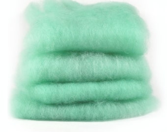 Border Leicester Celadon Spinning Batts - 4 ounces