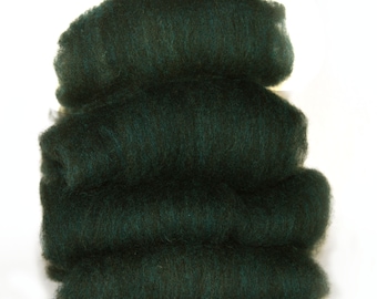 Shetland Black Turquoise Spinning Batts, Se2Se - 4 ounces