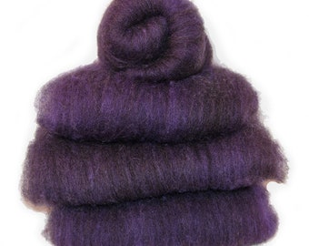 Shetland Black Amethyst Spinning Batts, Se2Se - 4 ounces