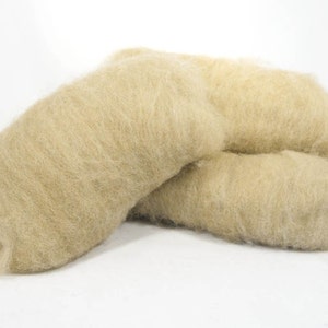 Alpaca Light Fawn Spinning Batts - 4 ounces
