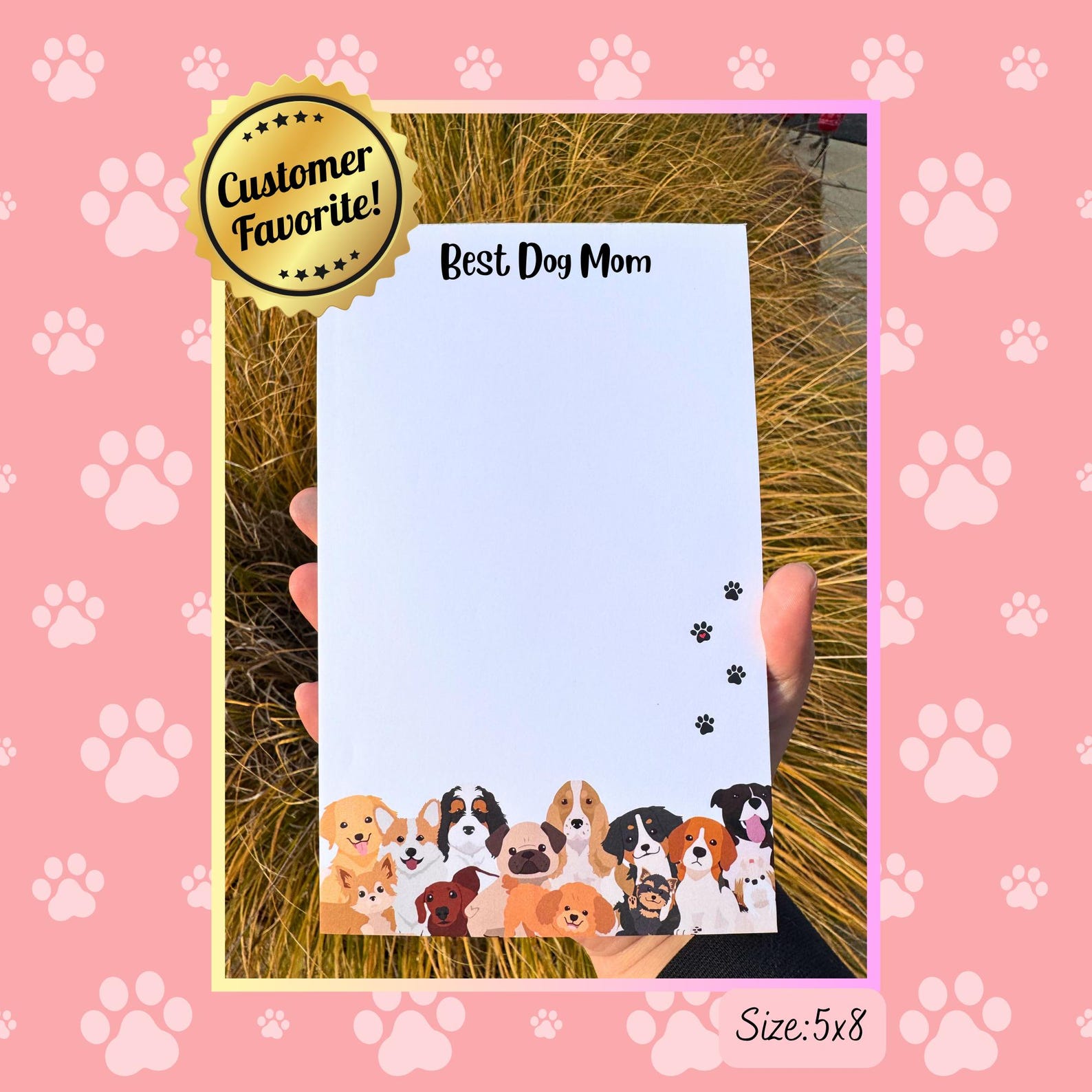 Pets Design Note Custom Notepads | Dogs Cute Pets | Personalized Note Pads for Gifts ...