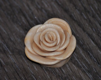 Handmade Rose Buttons - OOAK - 1 Button