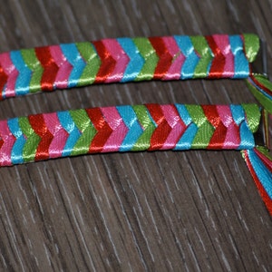 Pinzas para el cabello con cinta trenzada - Cuatro colores (2 unidades)