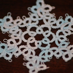 Hand Tatted Snowflake Ornament Holiday Decoration Christmas Gift image 2