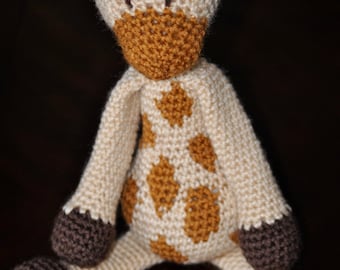 Large sized MADE TO ORDER crochet amigurumi stuffed giraffe/animal lover gift/plush/stuffie/doll