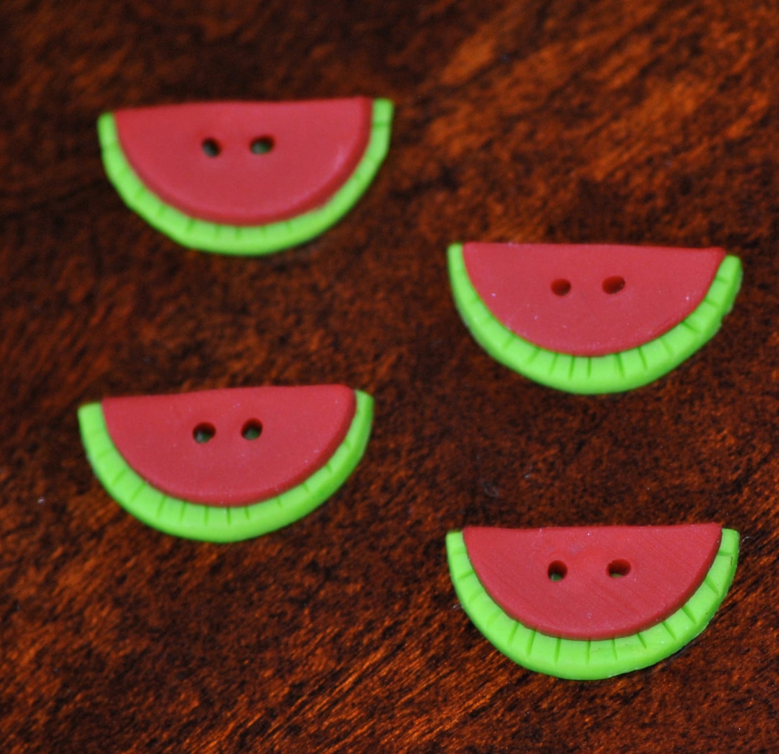 Watermelon Buttons 3/4 Inch Watermelon Buttons - Set of 4 - Etsy