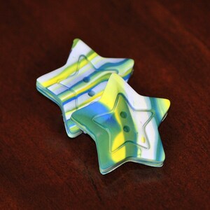 1 and 1/4 inch Starry Starry Night Buttons - Set of 2