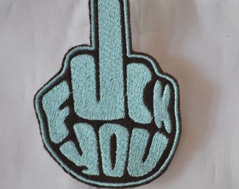 Middle Finger Patch, Fuck You Patch, Funny Adult Humor Patch, Custom Patch, Sew On Patch