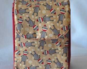 Custodia per ferri circolari/ferri da maglia intercambiabili - Tasche individuali per 2 set di ferri intercambiabili - Borsa fatta a mano per maglieria