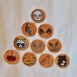 Patrouille Patches, Halloween-Stil, Scout Patrol Patches, Benutzerdefinierte Patrol Patch, Aufnäher, Circular Patch