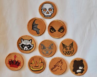 Patrouille-patches, Halloween-stijl, Scout Patrol-patches, Aangepaste patrouille-patch, Opnaaiende patch, Ronde patch