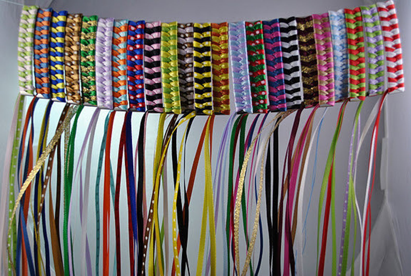 Braided Ribbon Barrettes Set of 2 Barrettes Etsy