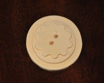 1 and 1/2 inch  Extra Large Button - 3 tiered yellow button - Flower button