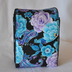 Circular Needle/Interchangeable Knitting Needle Case - Individual pockets for 2 Sets of Interchangeable - Handmade Bag for Knitters - Blue
