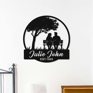 Metal 40th Anniversary Sign, Personalized 40th Anniversary Gift, Parents Anniversary, Couple Wedding Gift, Wedding Anniversary Wall Art