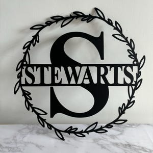 Custom Initial Metal Monogram, Personalized Family Name Sign, Custom Wall Art, Last Name Sign, Wedding Anniversary Gift, Housewarming Gift