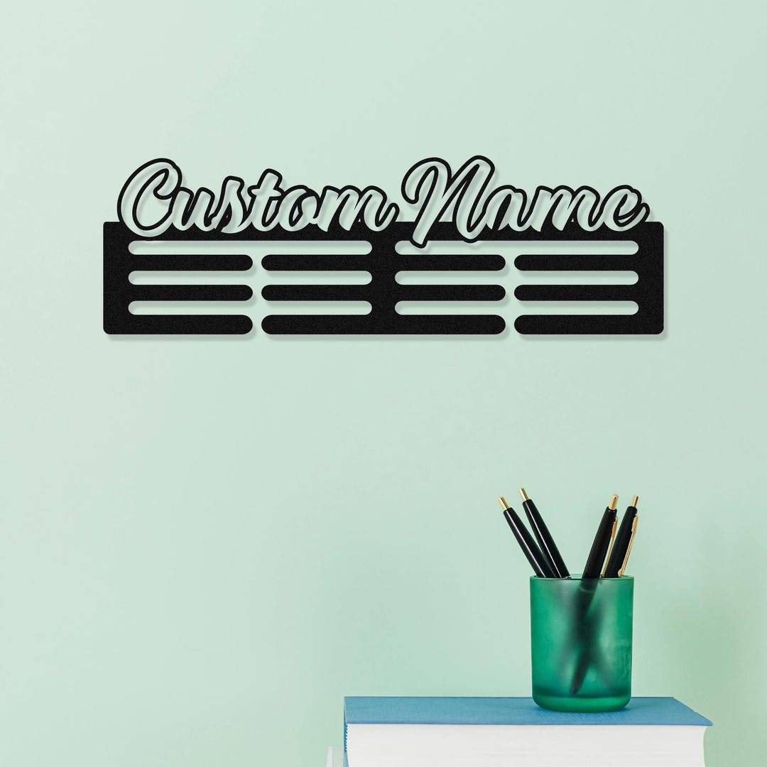 Personalized Medal Holder, Custom Medal Display Rack for Awards, 12 ...