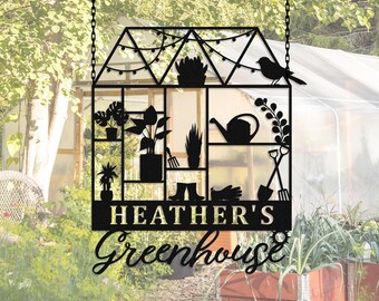 Custom Outdoor Metal Sign, Garden Decor, Mother's Day Gift, Greenhouse Decor, Grandparent's Gift, Gardener Gift