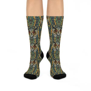 Cushioned Crew Socks - Owls