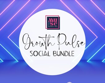 Growth Pulse ソーシャル バンドル | ブランドのソーシャル メディアでの存在感を高める 15 個のカスタム投稿